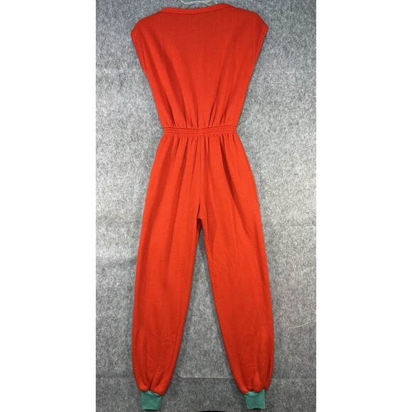 Vintage The Savannah Players Red Jumpsuit Woman Size M 70s 80s Sweatsuit - Picture 4 of 11